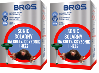 Odstraszacz kretów, SONIC SOLARNY Bros solarny - 2 sztuki