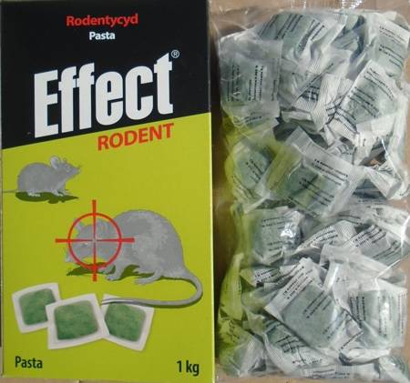 Effect RODENT * Pasta do zwalczania gryzoni - 1kg (karton/zielna)